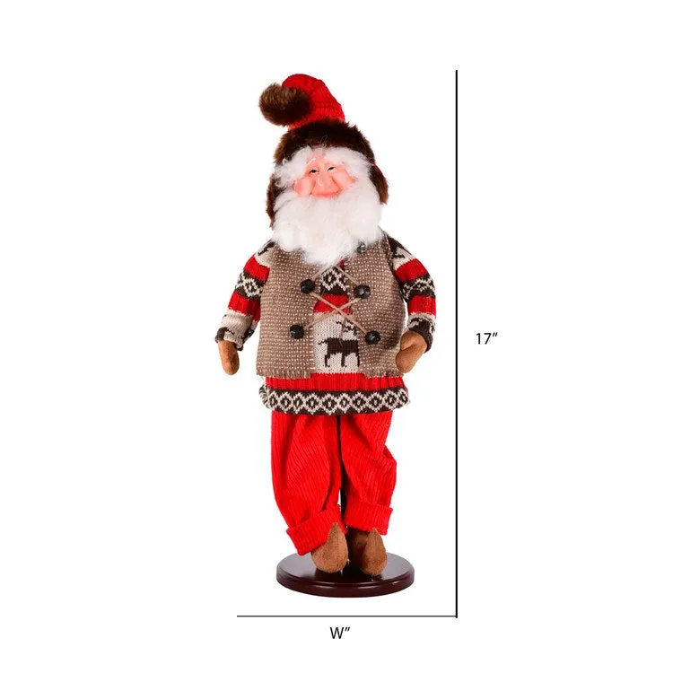 17" Woodland Santa Doll with Stand