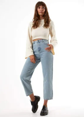 Afends Womens Shelby - Denim High Waist Wide Leg Jeans