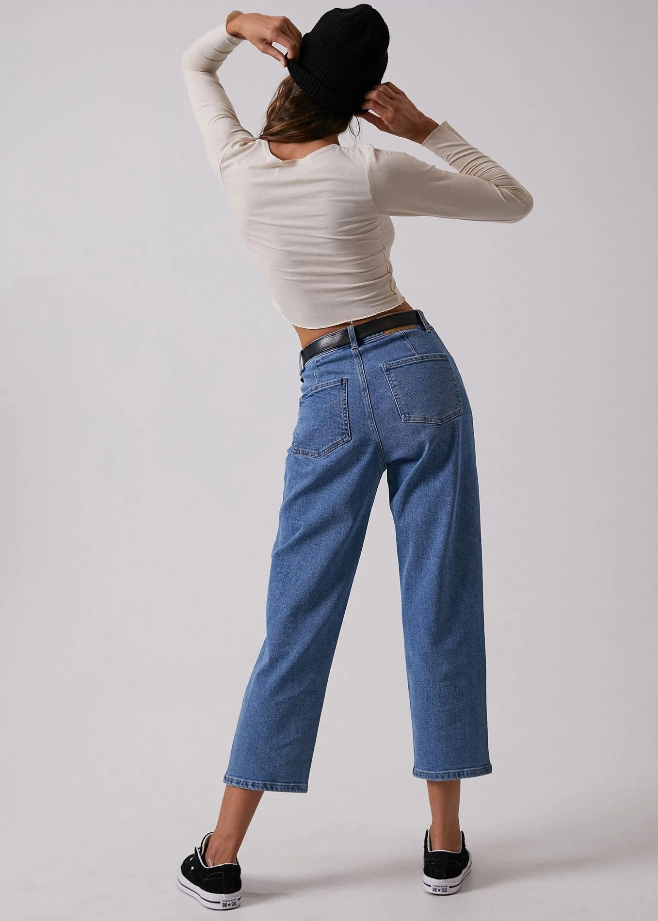 Afends Womens Shelby - Denim High Waist Wide Leg Jeans