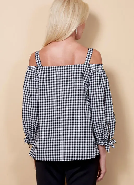 B6519 Misses' Off-the-Shoulder Top (Size: 14-16-18-20-22)