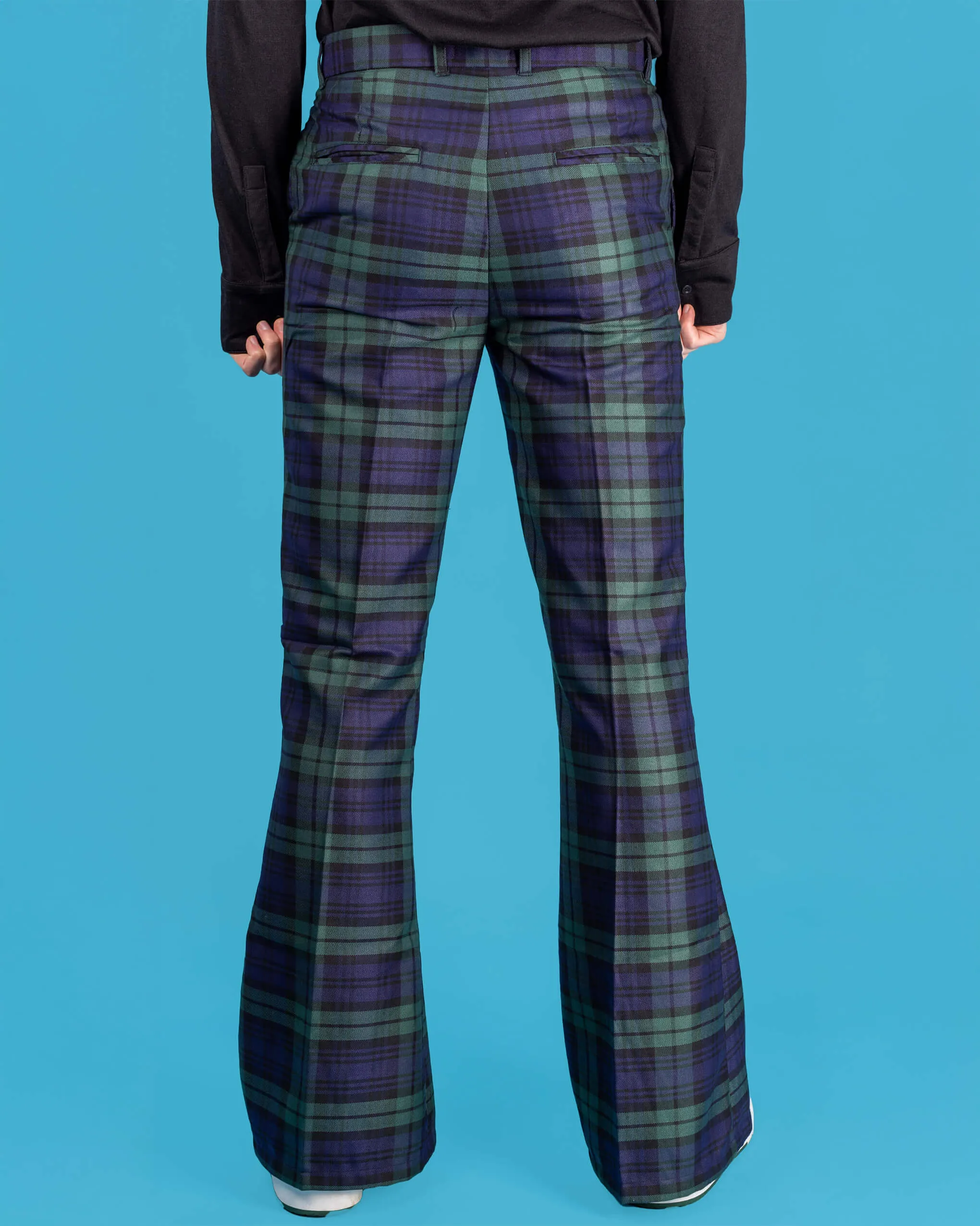 Blackwatch Tartan Plaid Bell Bottom Trousers