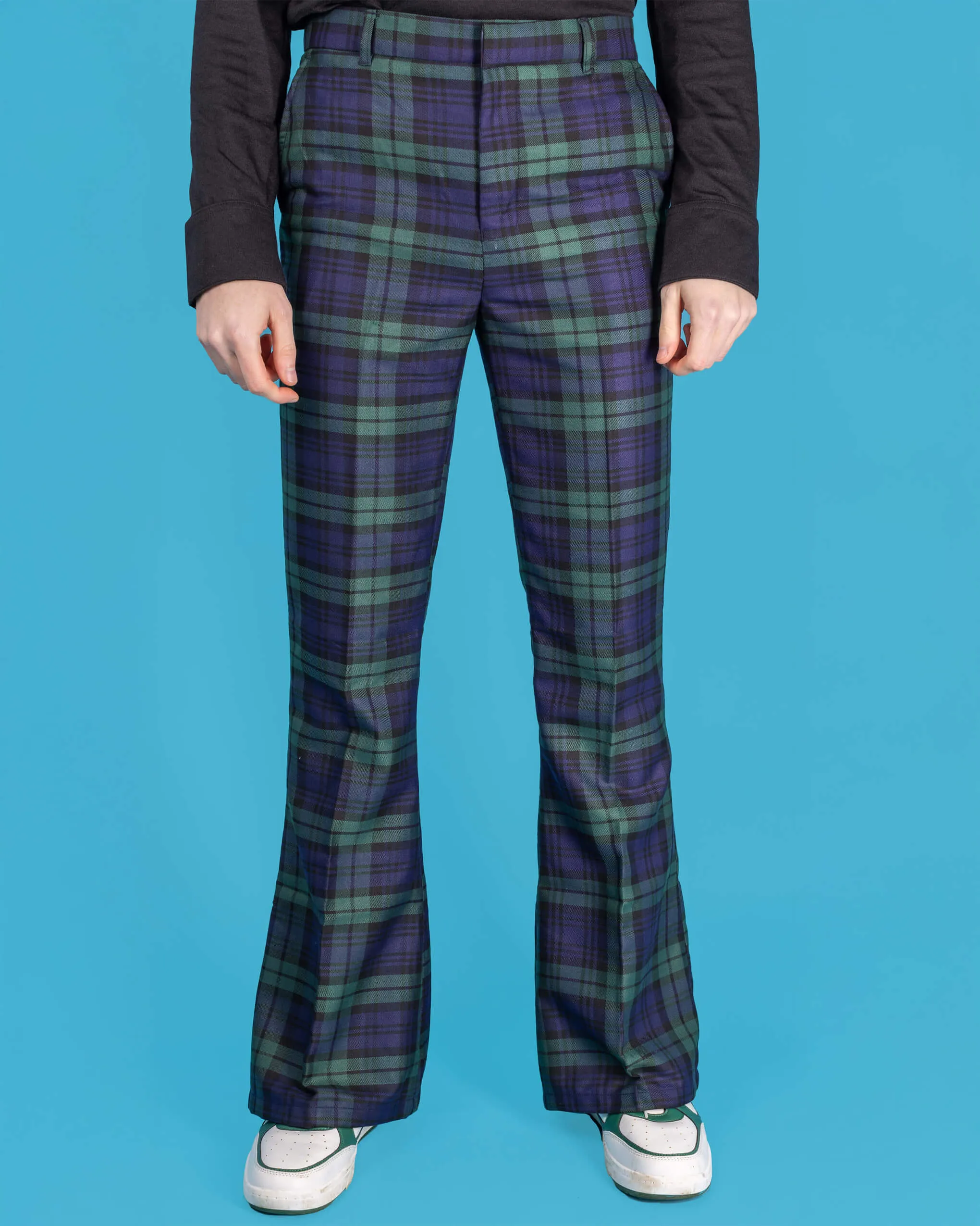 Blackwatch Tartan Plaid Bell Bottom Trousers