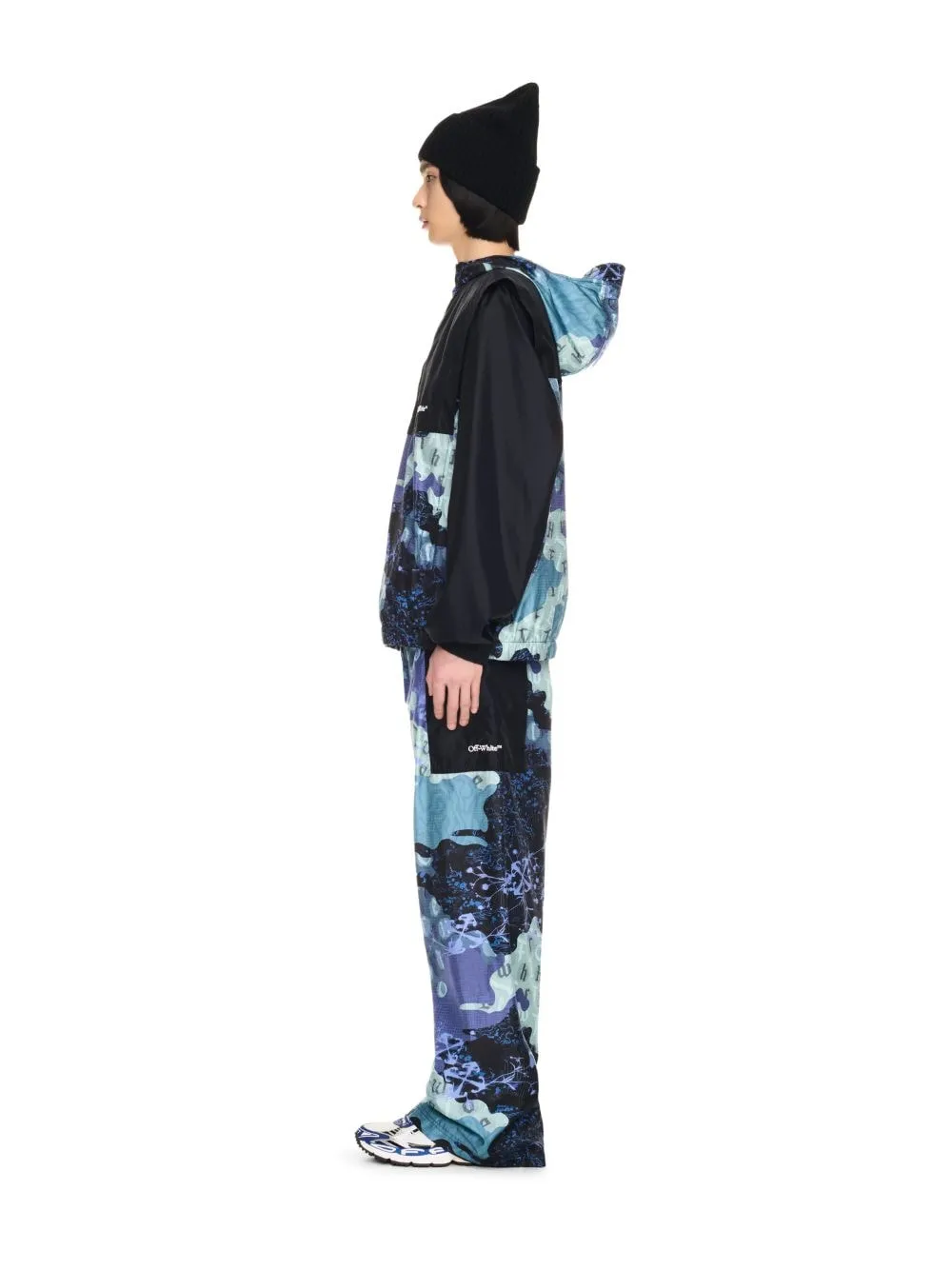 Blue Camo Nylon Anorak