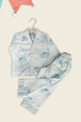 Blue Clouds Kids Night Suit