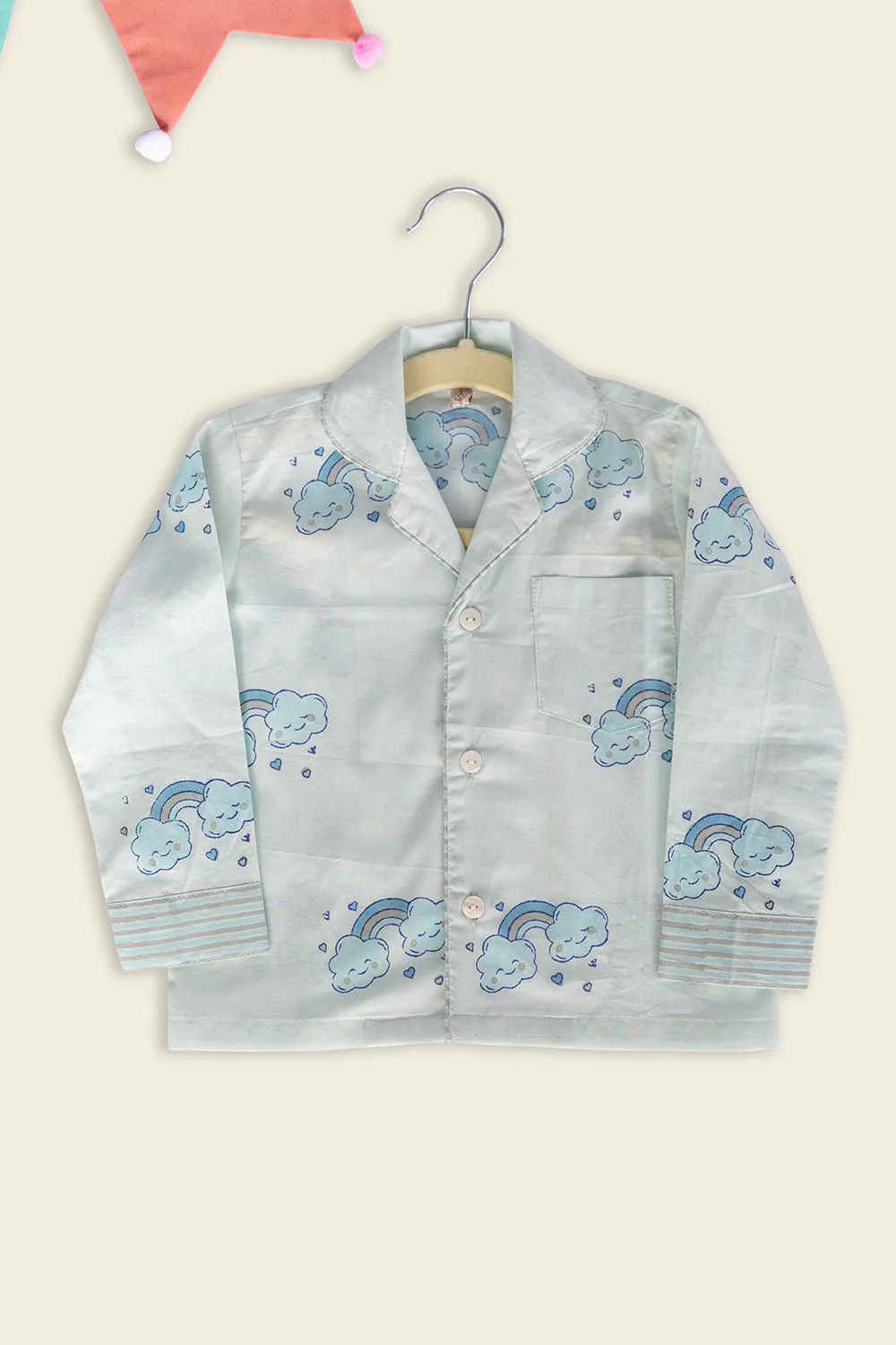 Blue Clouds Kids Night Suit