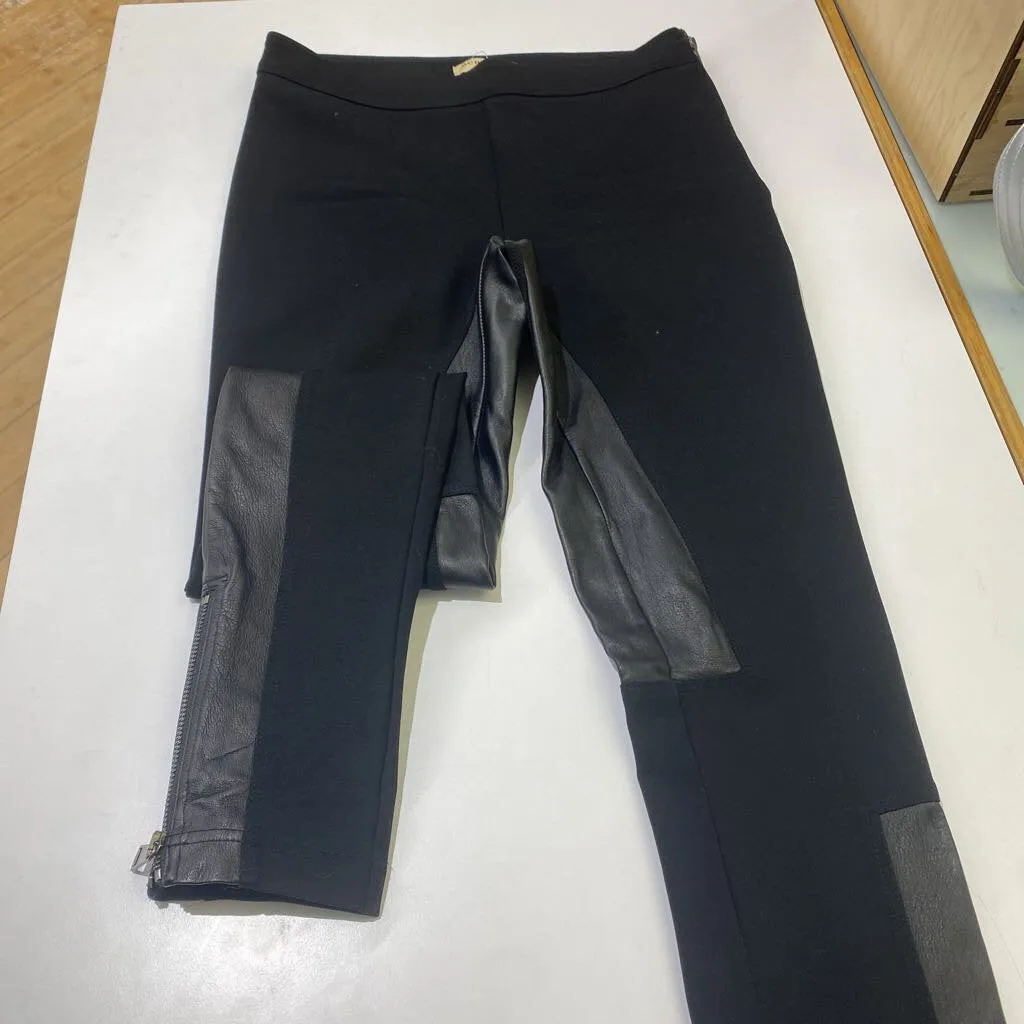 Burberry leather/zipper detail skinny pants 6