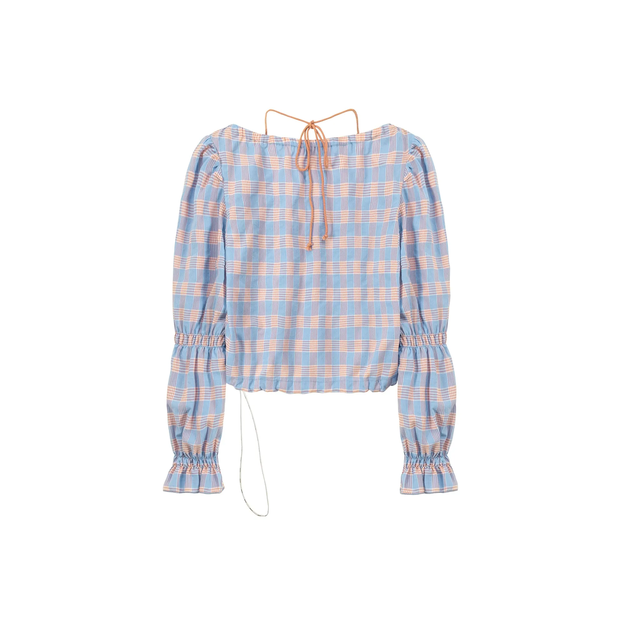 Check Layered Halterneck Blouse