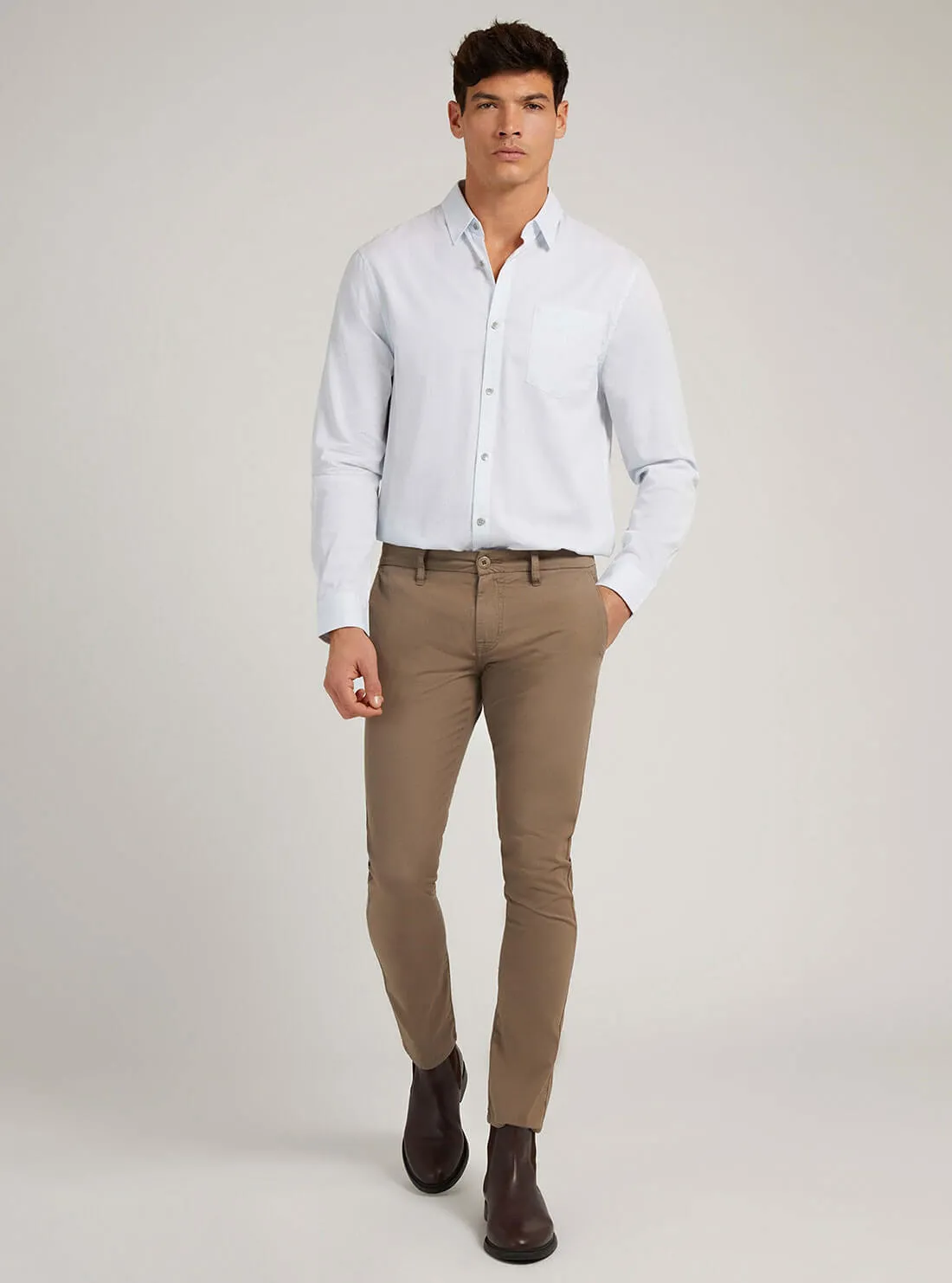 Daniel Skinny Fit Pants in Walnut Brown