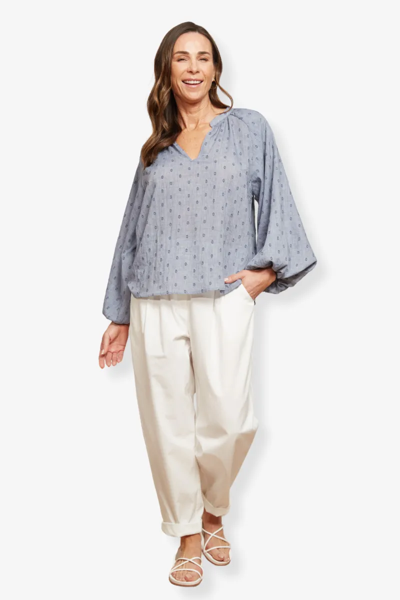 Eb & Ive - Zephyr Blouse - Nevada