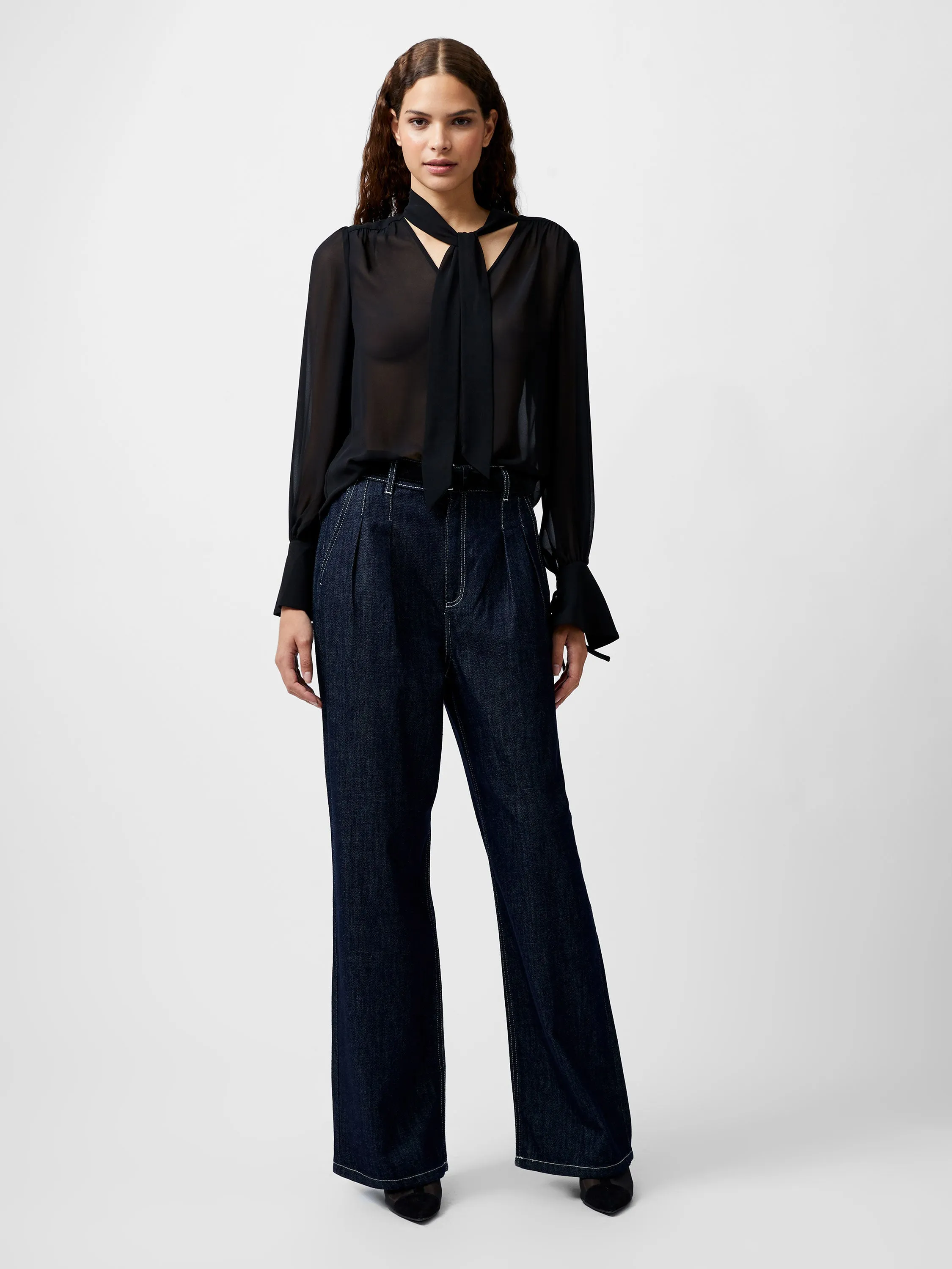 Eden Georgette Tie Neck Blouse