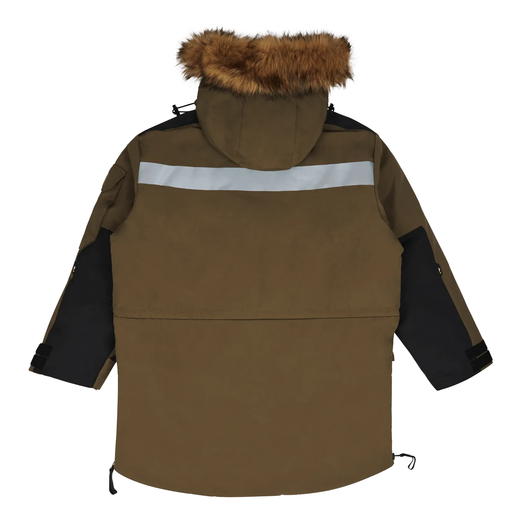 Faux-Fur-Trim Water-Repellent Parka Fall Sage