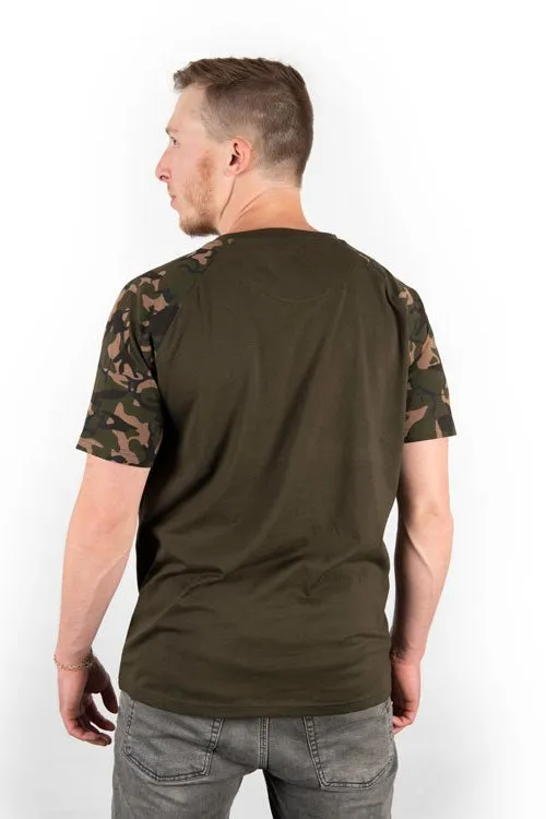 Fox Raglan Khaki Camo Sleeve T-Shirt