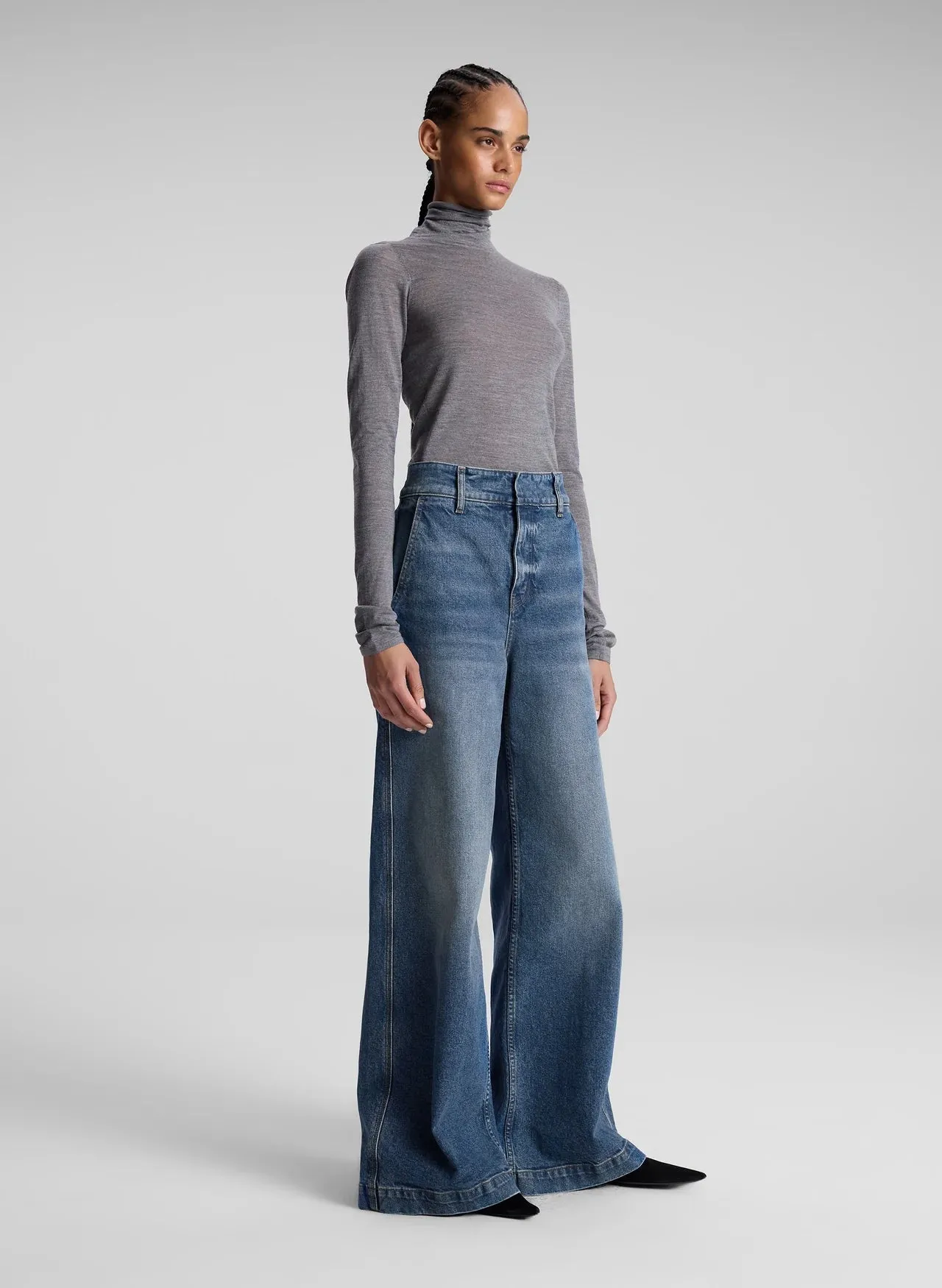 Grant Stretch Wide Leg Jean