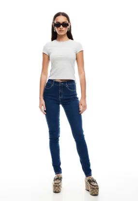 IN BLOOM SKINNY JEAN - BLUE DENIM