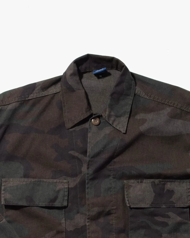 Kiriko Custom, Printed Military Jacket, Ainu, Camo, Khaki