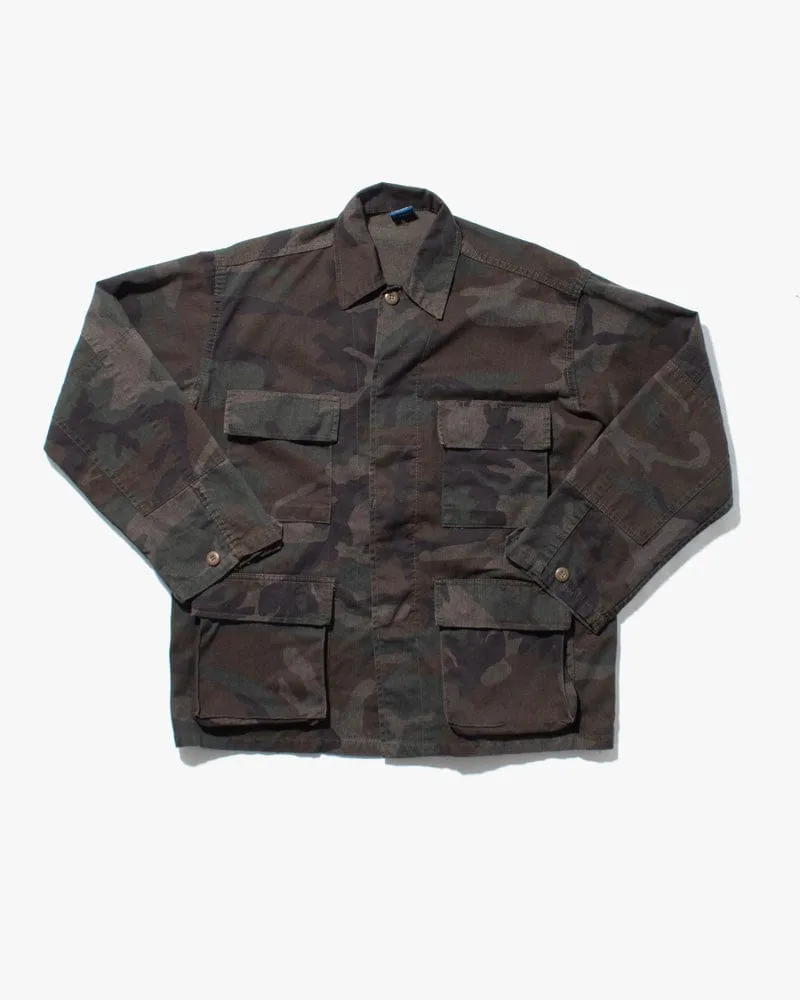 Kiriko Custom, Printed Military Jacket, Ainu, Camo, Khaki