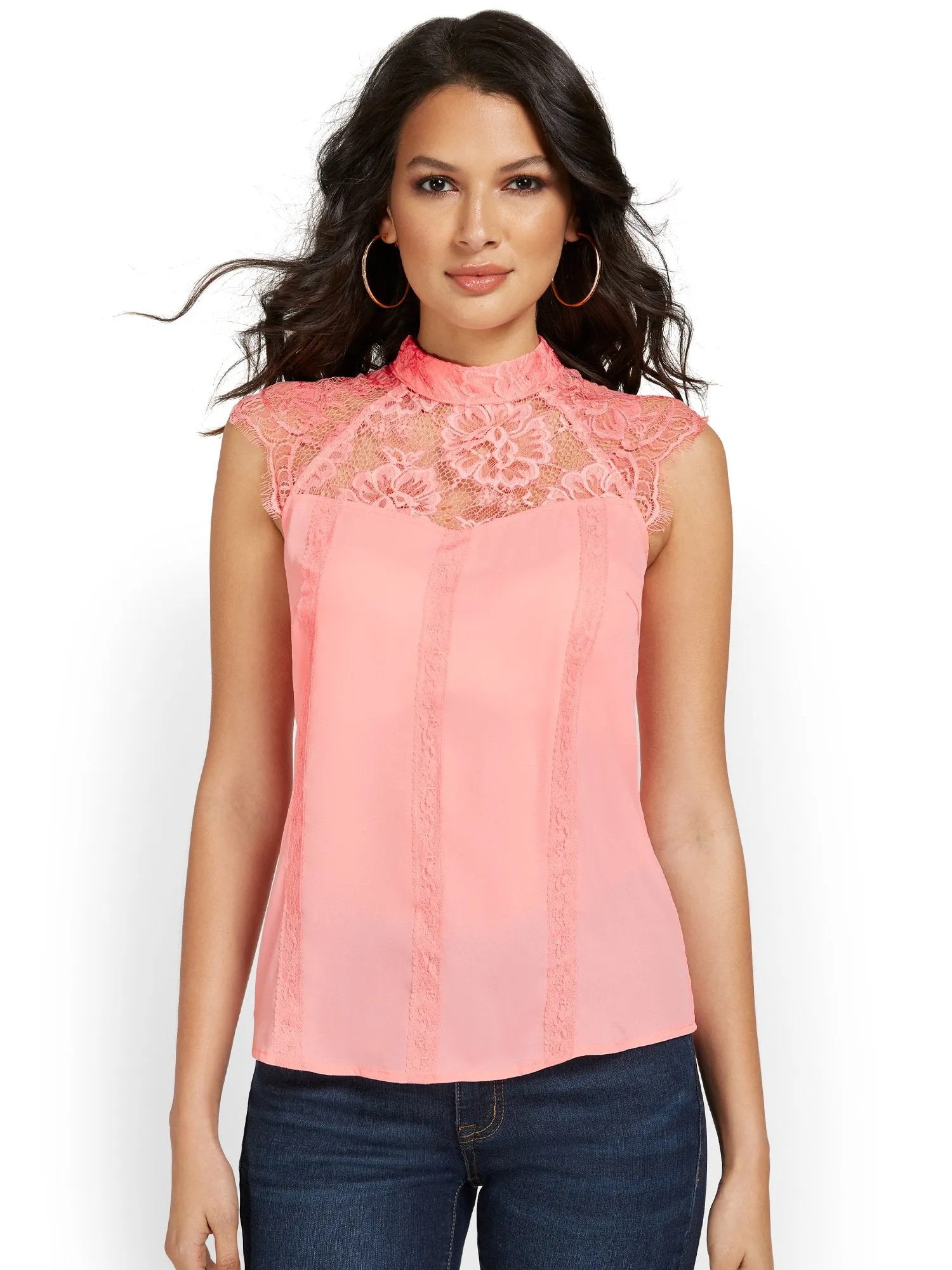 Lace-Inset Top