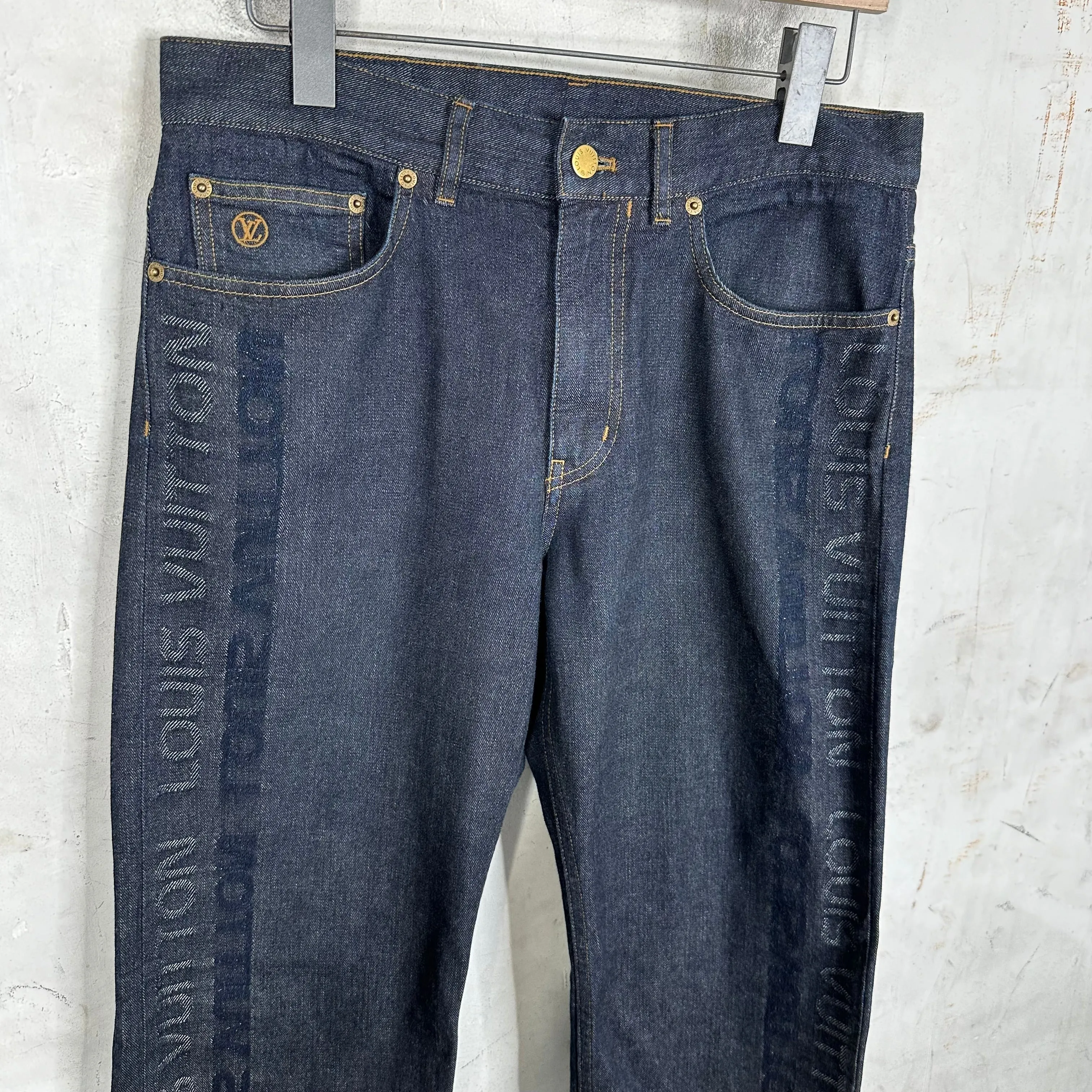 Louis Vuitton Side Logo Indigo Jeans