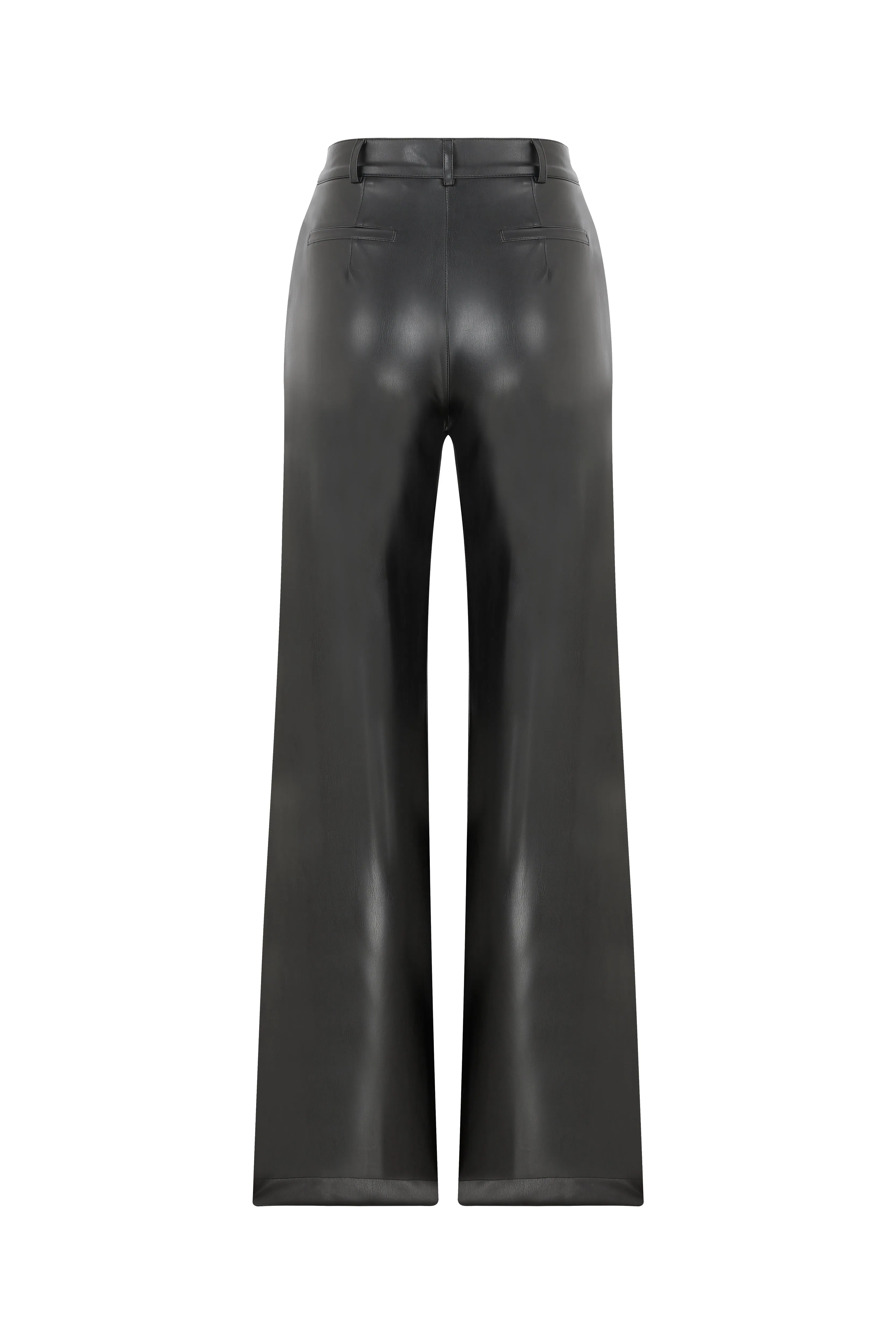 Millie Straight Cut Vegan Leather Trousers