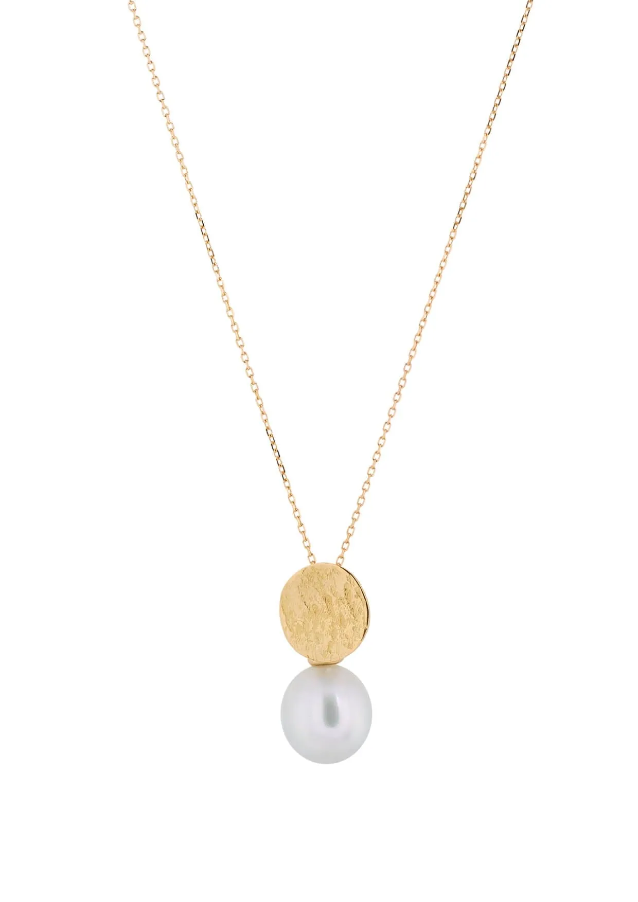 Sea Coin Gold Pearl Necklace