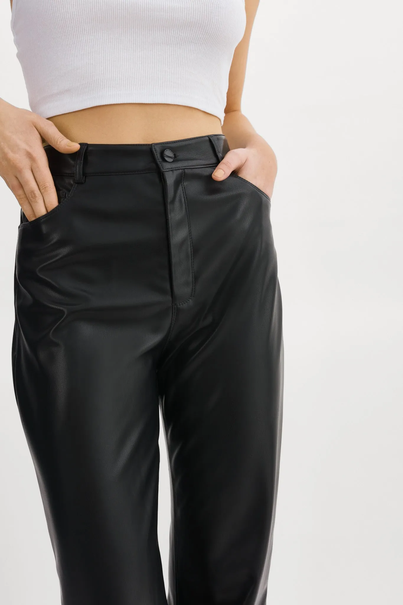 TAVI | Faux Leather Pants