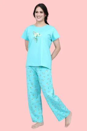 Velure Dazzling Floral Print Pajama Set