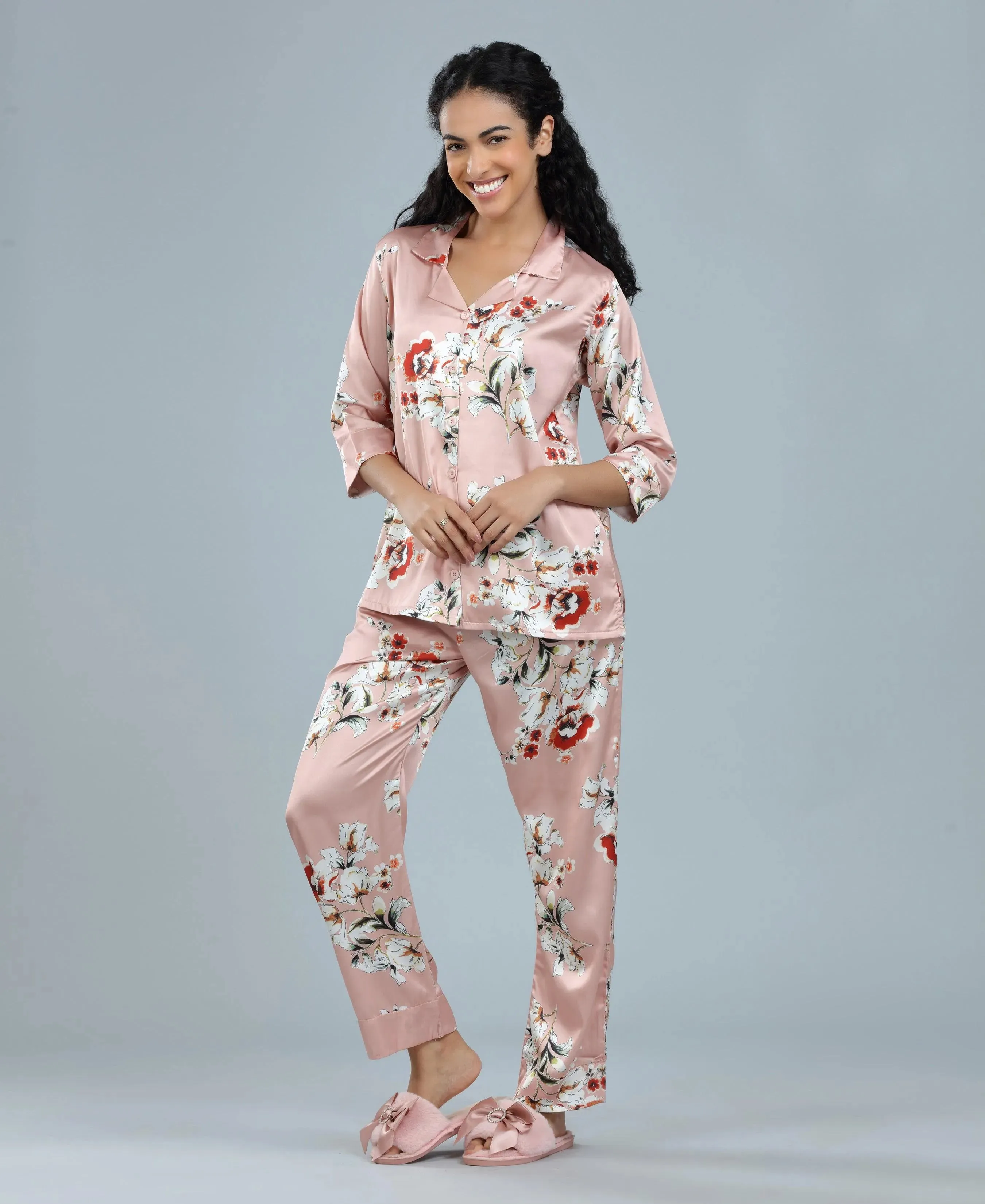 Velure Trendy Fashion Floral Print Night Suit