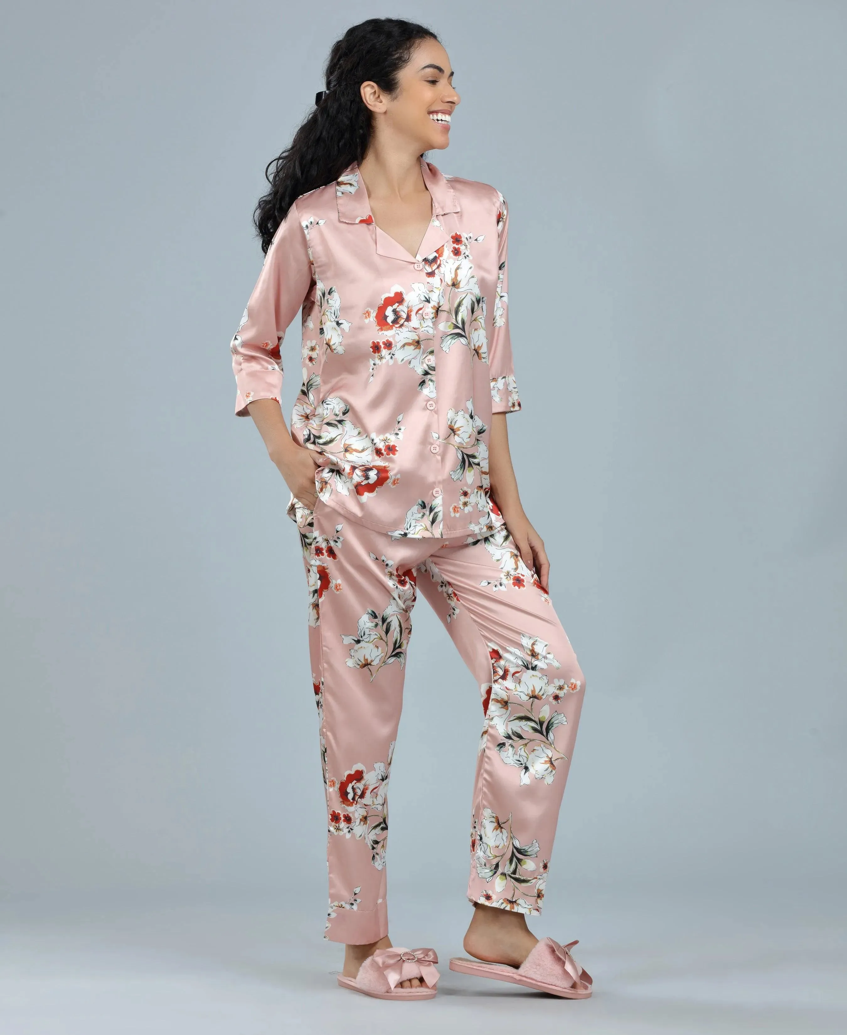 Velure Trendy Fashion Floral Print Night Suit