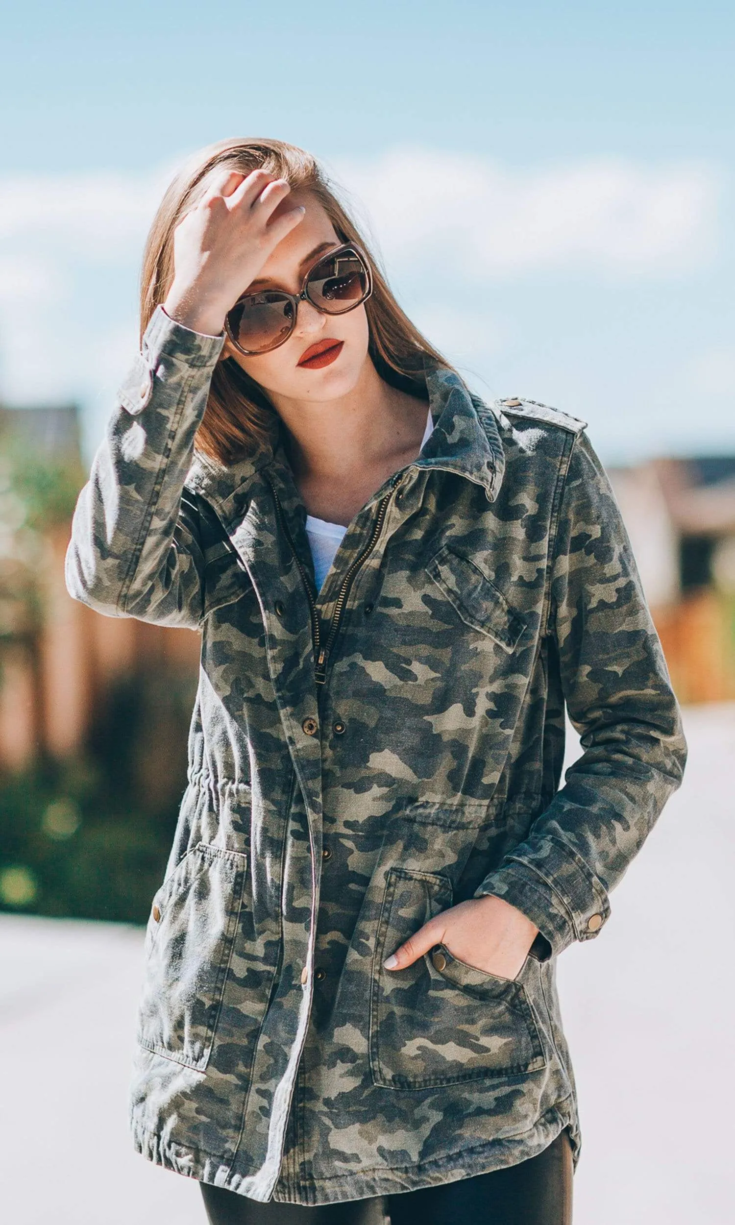 Velvet by Graham & Spencer Irene Camo Army Jacket