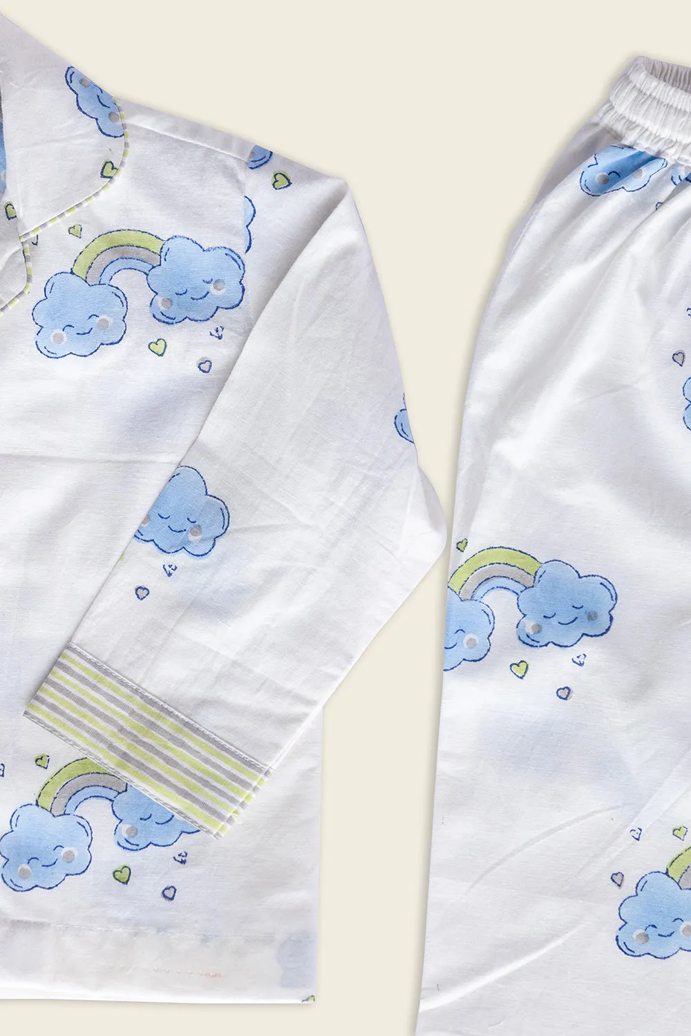 White Clouds Kids Night Suit