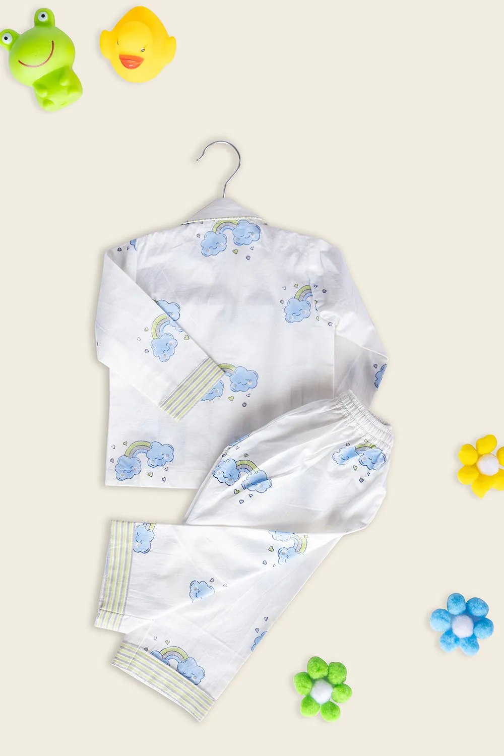 White Clouds Kids Night Suit