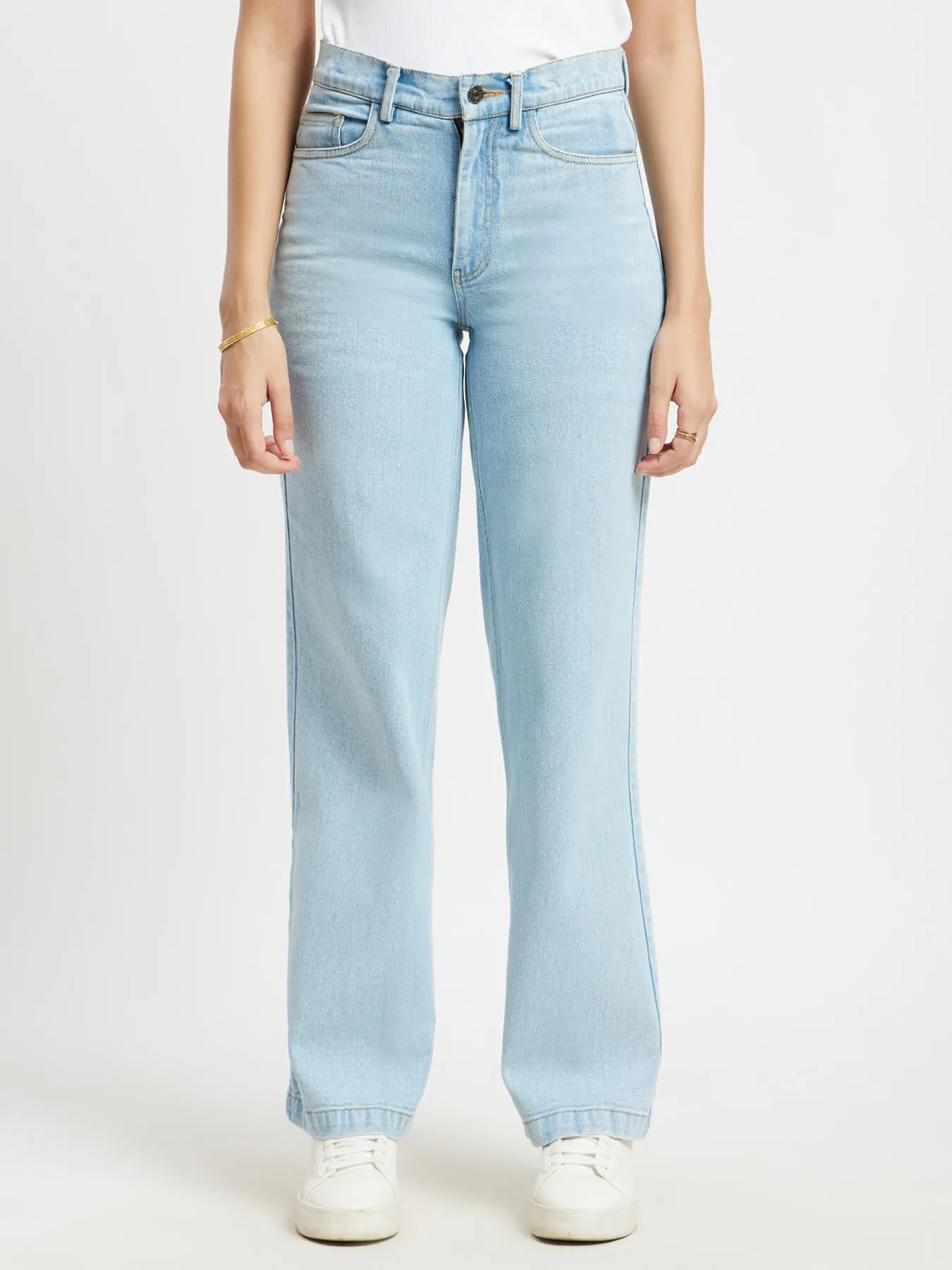 Wide Legged Jeans - Ice Blue