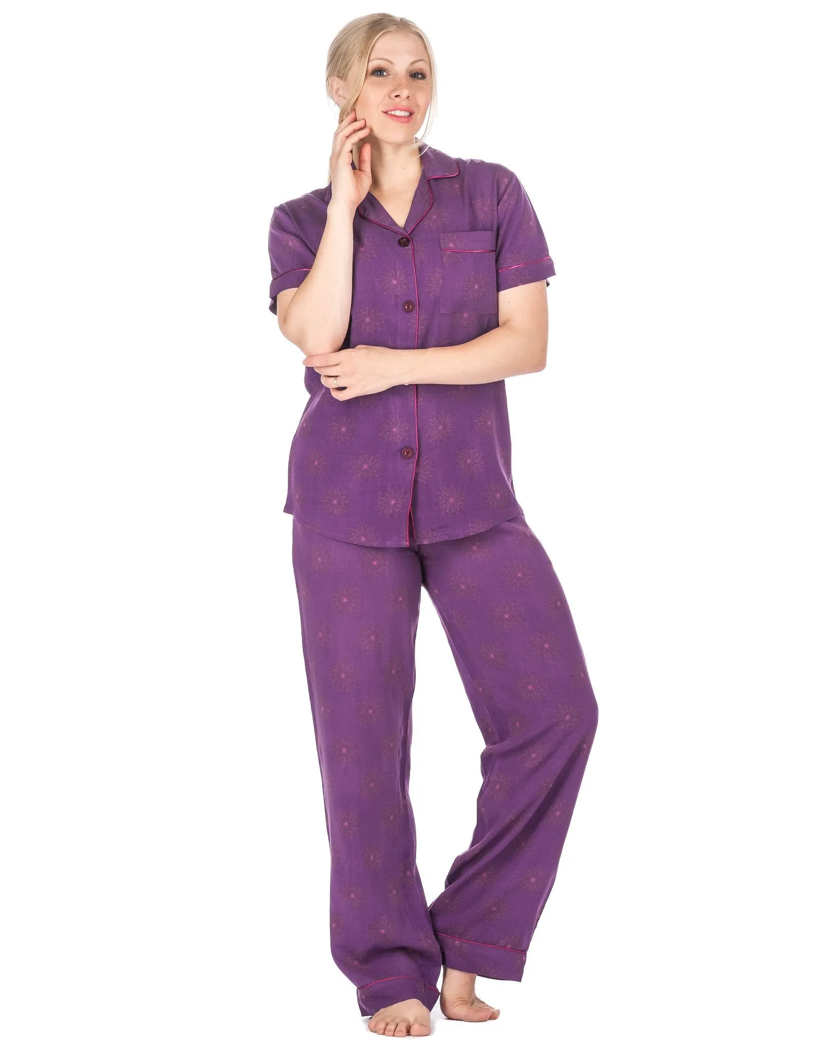 Women's Cool Breeze Woven Short Sleeve Pajama Set