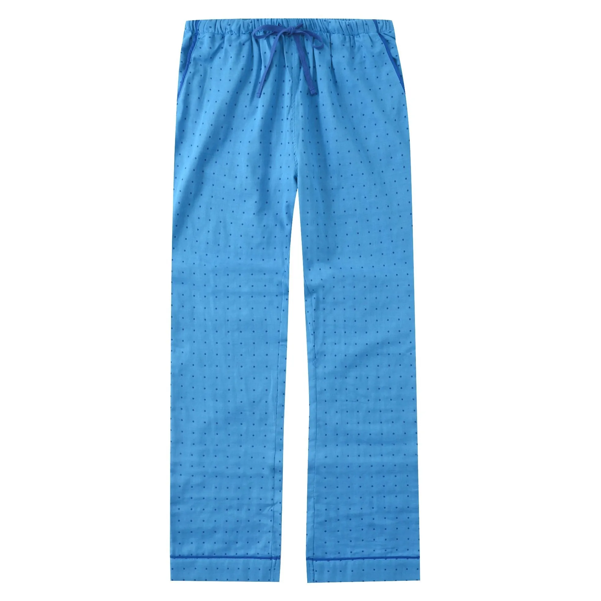 Womens Cotton Woven Double Layer Soft Lounge Pants