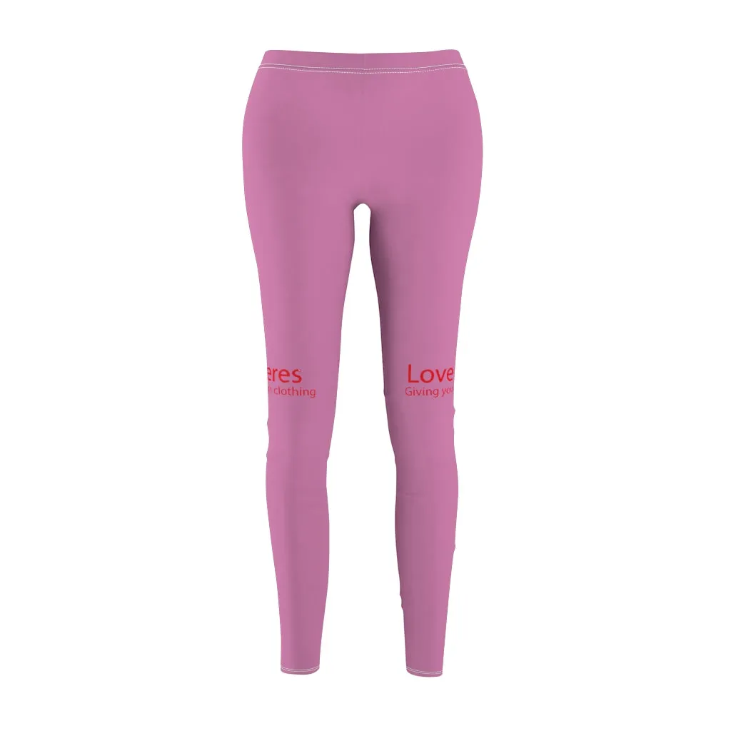 Women's Cut & Sew Casual Leggings Pink LP