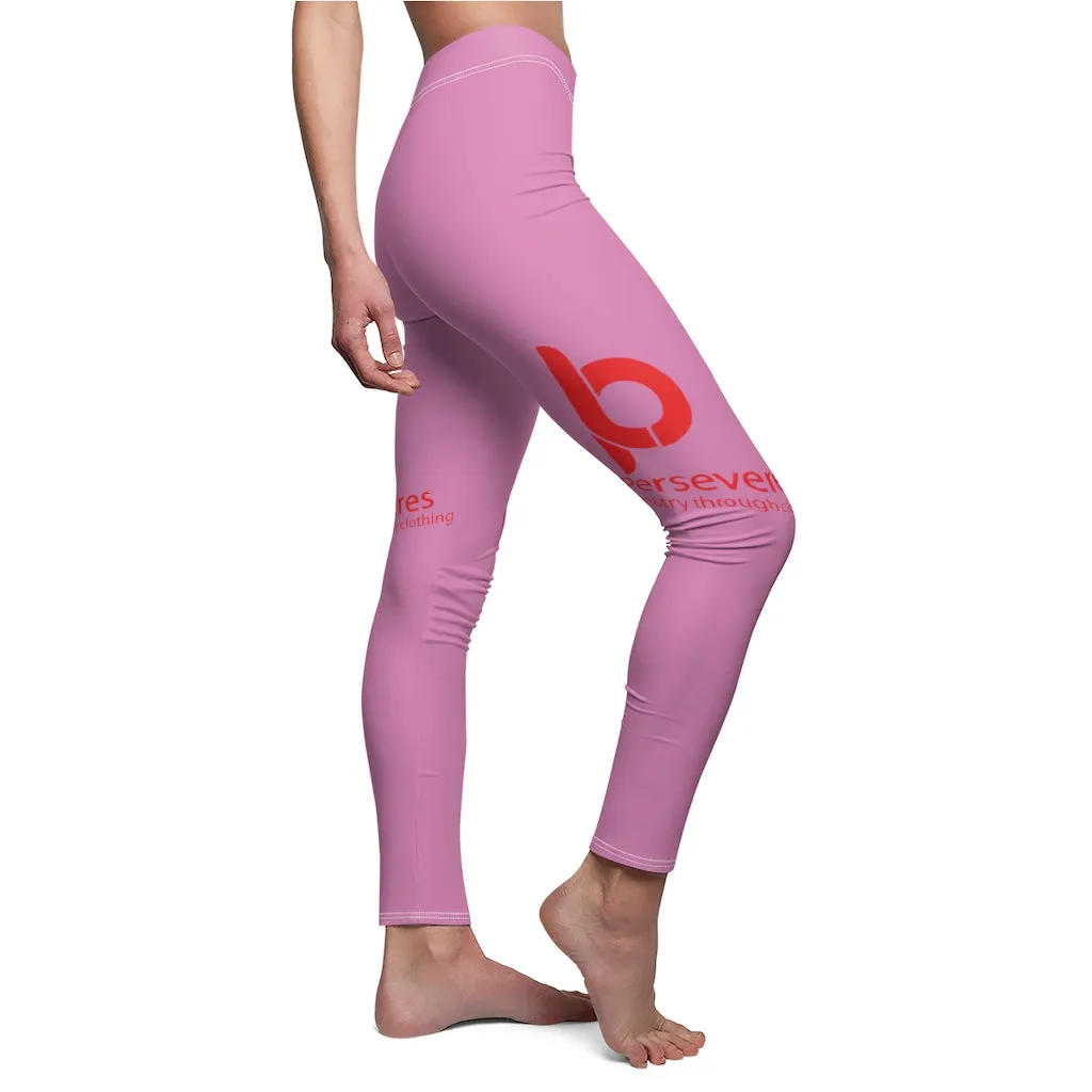 Women's Cut & Sew Casual Leggings Pink LP