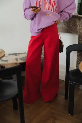 Zola wide legged trousers red