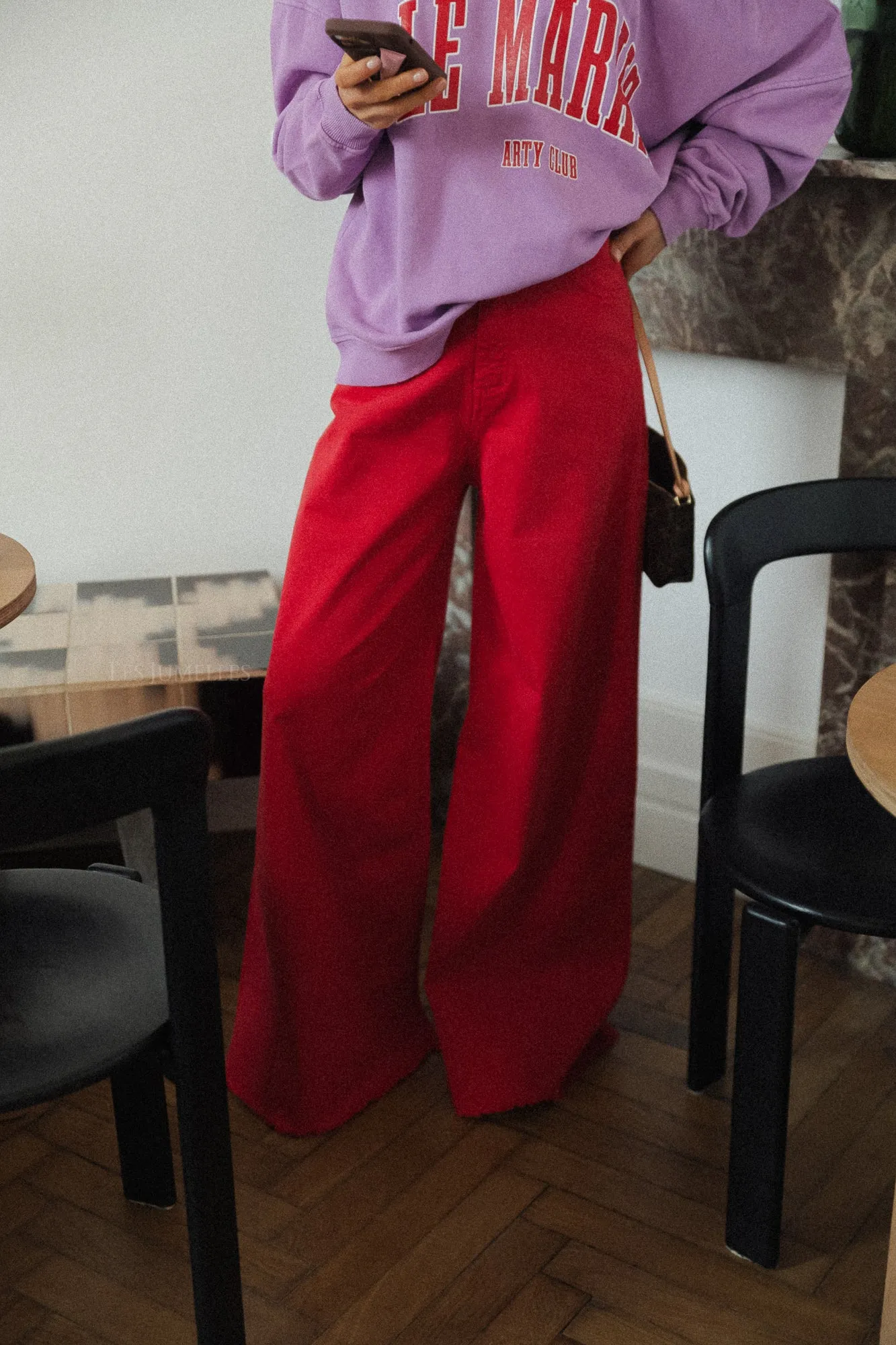 Zola wide legged trousers red